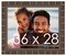 36x28 Modern Bamboo Picture Frame with UV-Resistant Acrylic & Acid Free Backing, Available in 5 Finishes - Gold, Silver, Brown, Black, and Natural